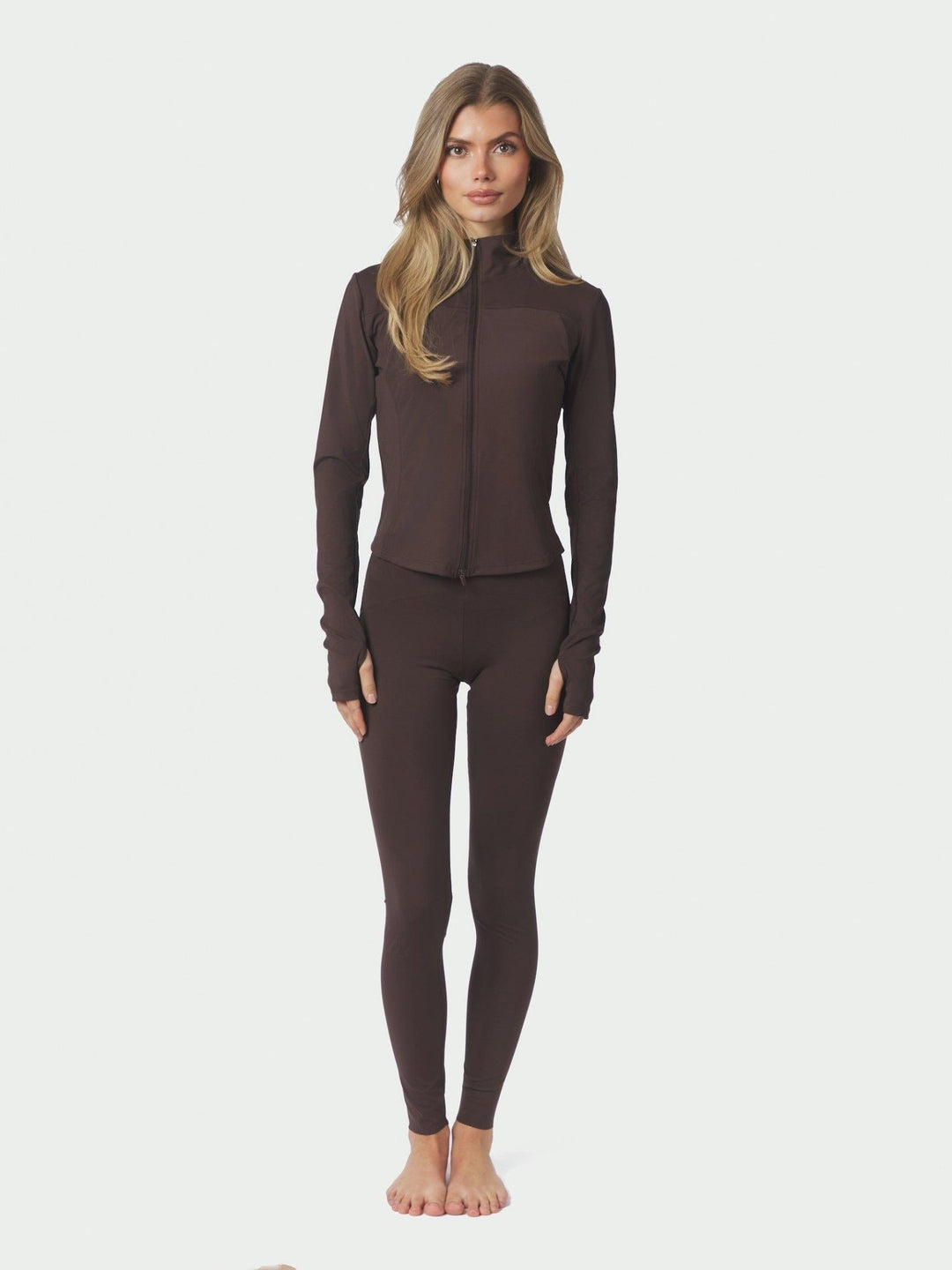 Nolana Zip Blouse Chocolate Brown | Skjorter og bluser | Smuk