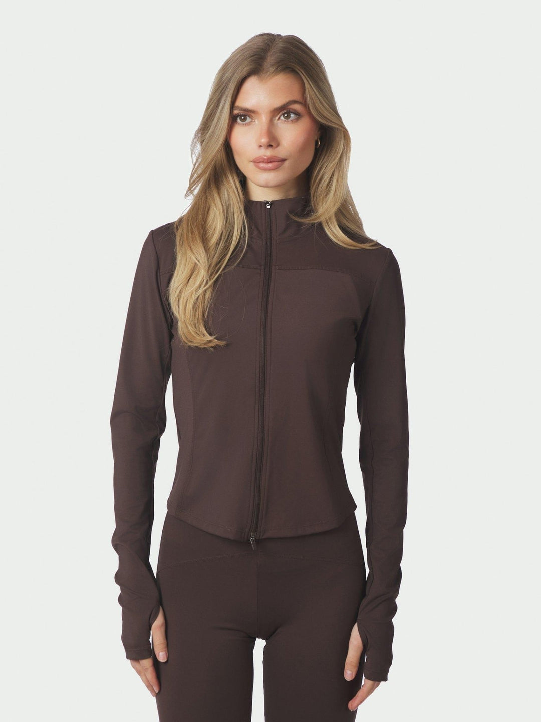 Nolana Zip Blouse Chocolate Brown | Skjorter og bluser | Smuk
