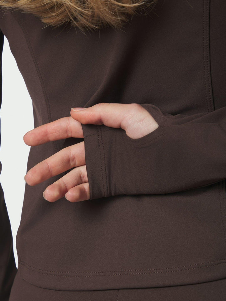Nolana Zip Blouse Chocolate Brown | Skjorter og bluser | Smuk