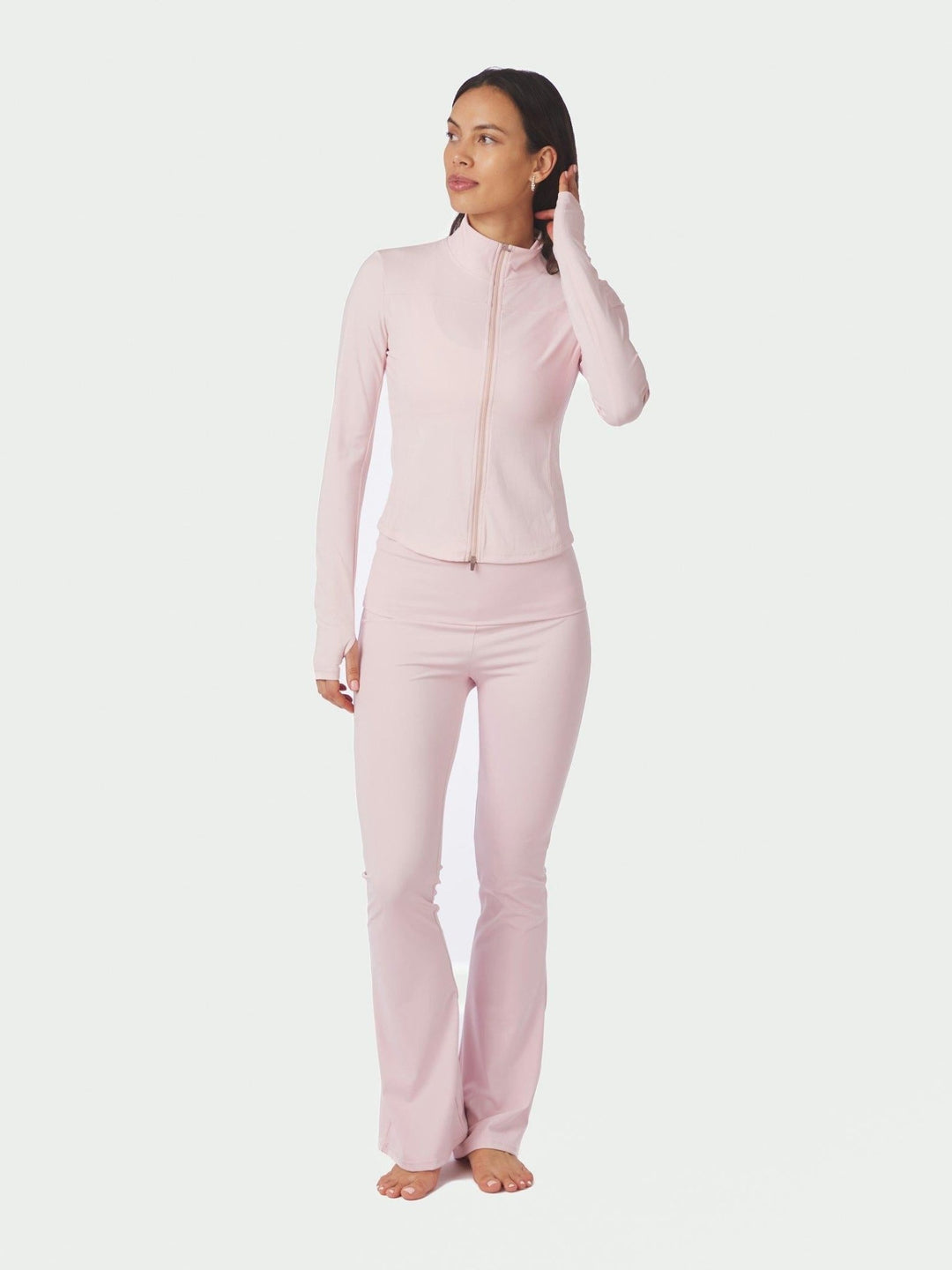 Nolana Zip Blouse Light Pink | Genser | Smuk