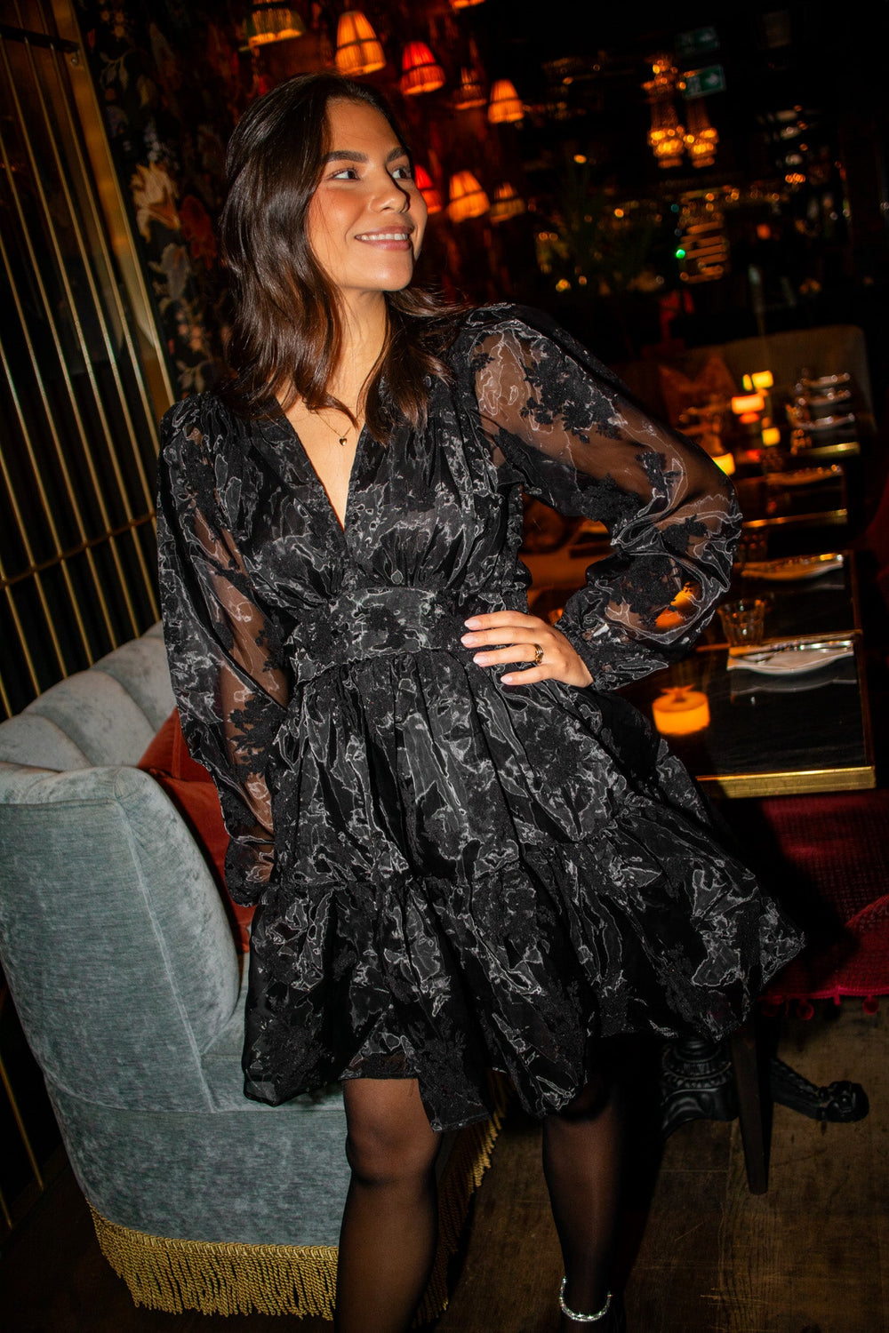 Noor Dress Shiny Black | Kjoler | Smuk - Dameklær på nett