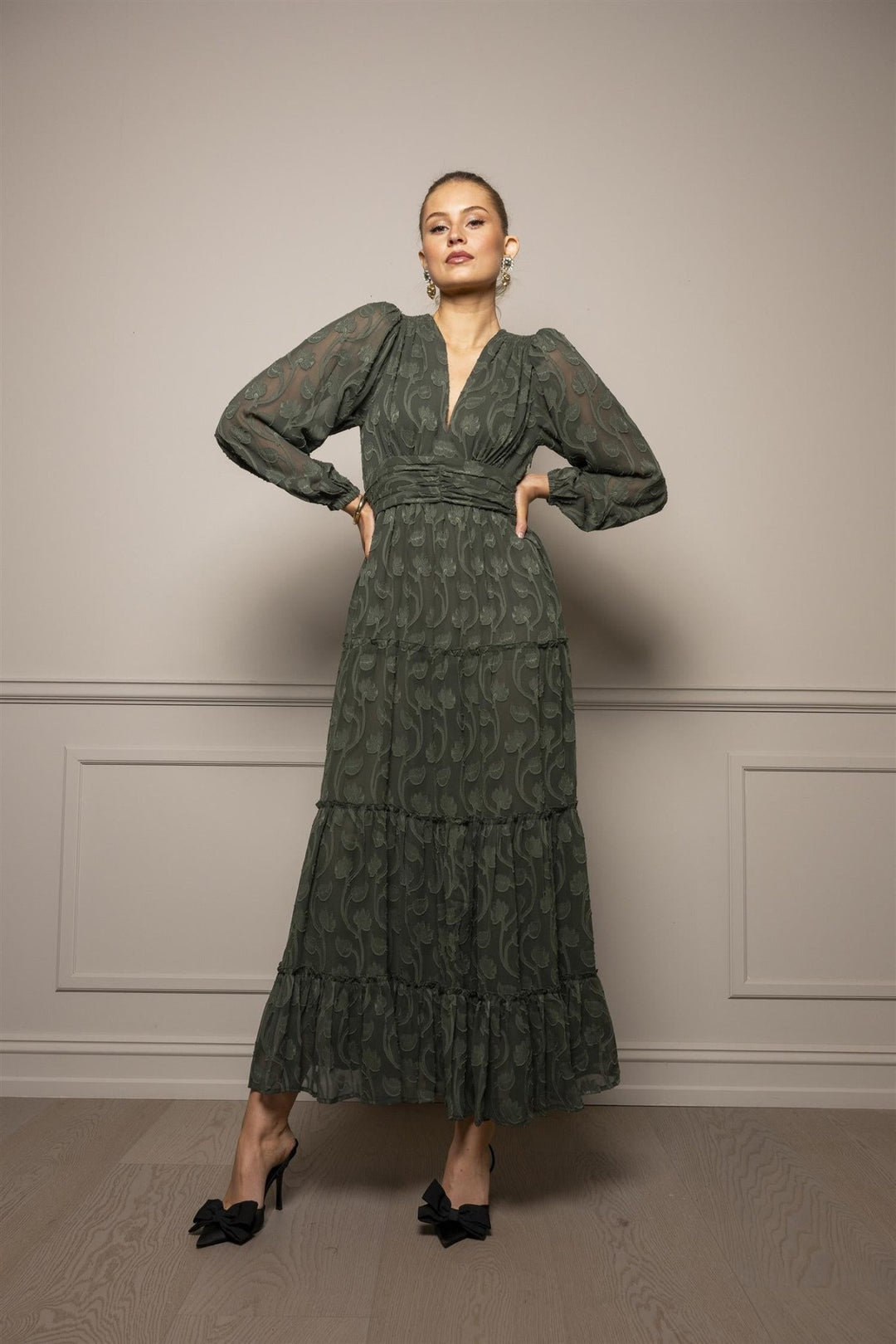 Noor Maxi Dress Luxe Green | Kjoler | Smuk - Dameklær på nett