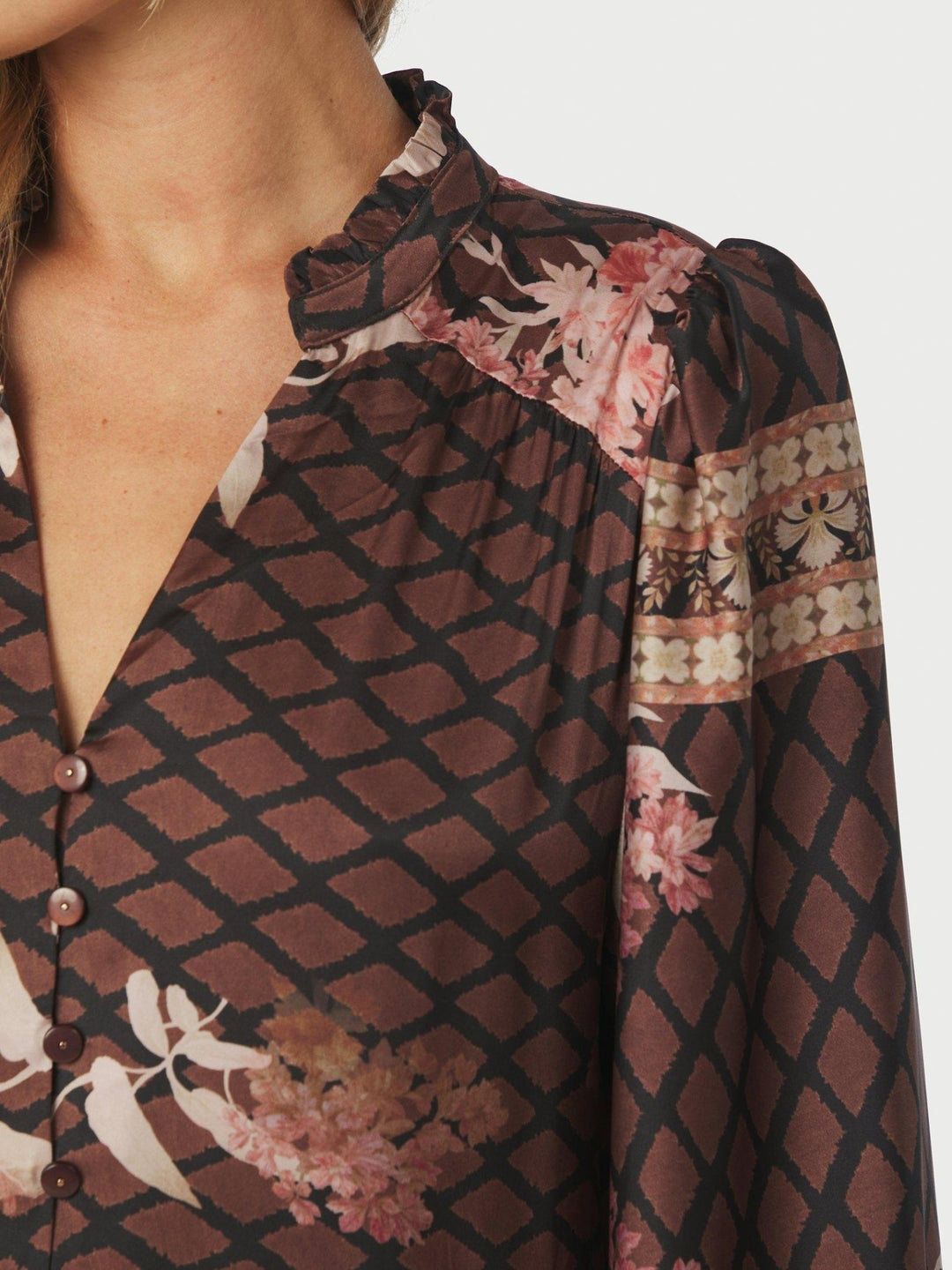 Nova Botanical Border Dress Black | Kjoler | Smuk