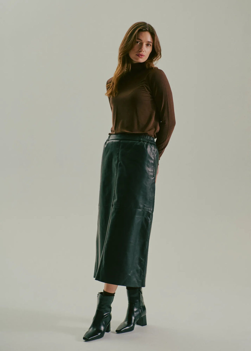 Nugga Leather Skirt Skirts Black | Skjørt | Smuk