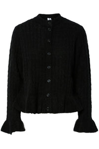 Numa Ls Knit Cardigan Black