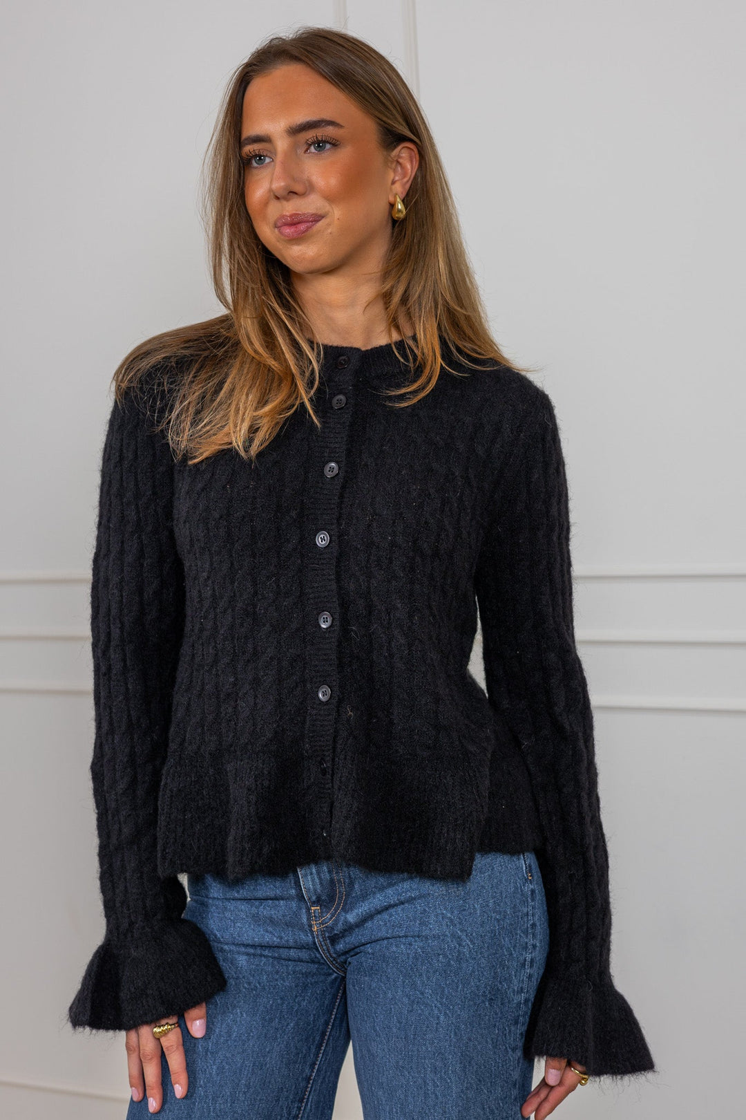 Numa Ls Knit Cardigan Black | Genser | Smuk - Dameklær på nett