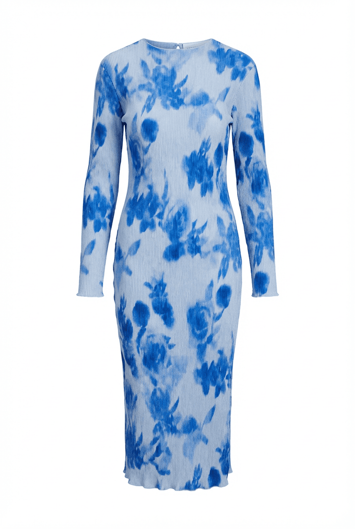 Oda Dress Abstract Blue Flower Print | Kjoler | Smuk