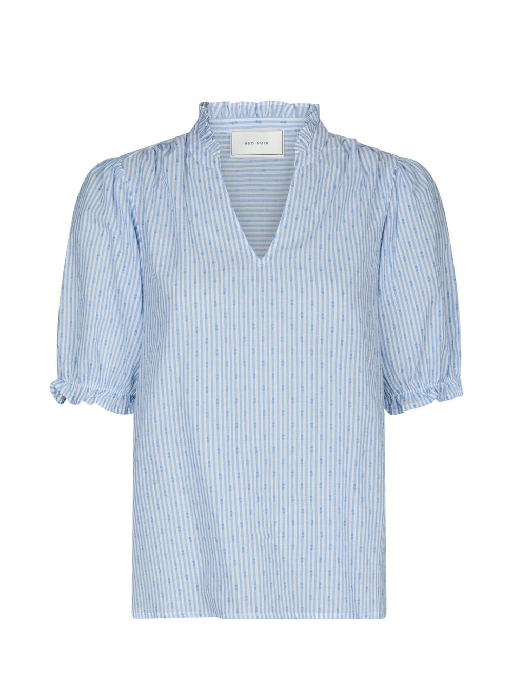 Odesa Dot Stripe Blouse Light Blue | Skjorter og bluser | Smuk - Dameklær på nett