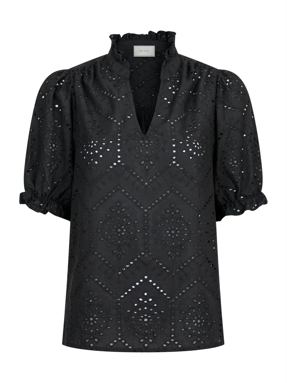 Odesa Embroidery Blouse Black | Skjorter og bluser | Smuk - Dameklær på nett