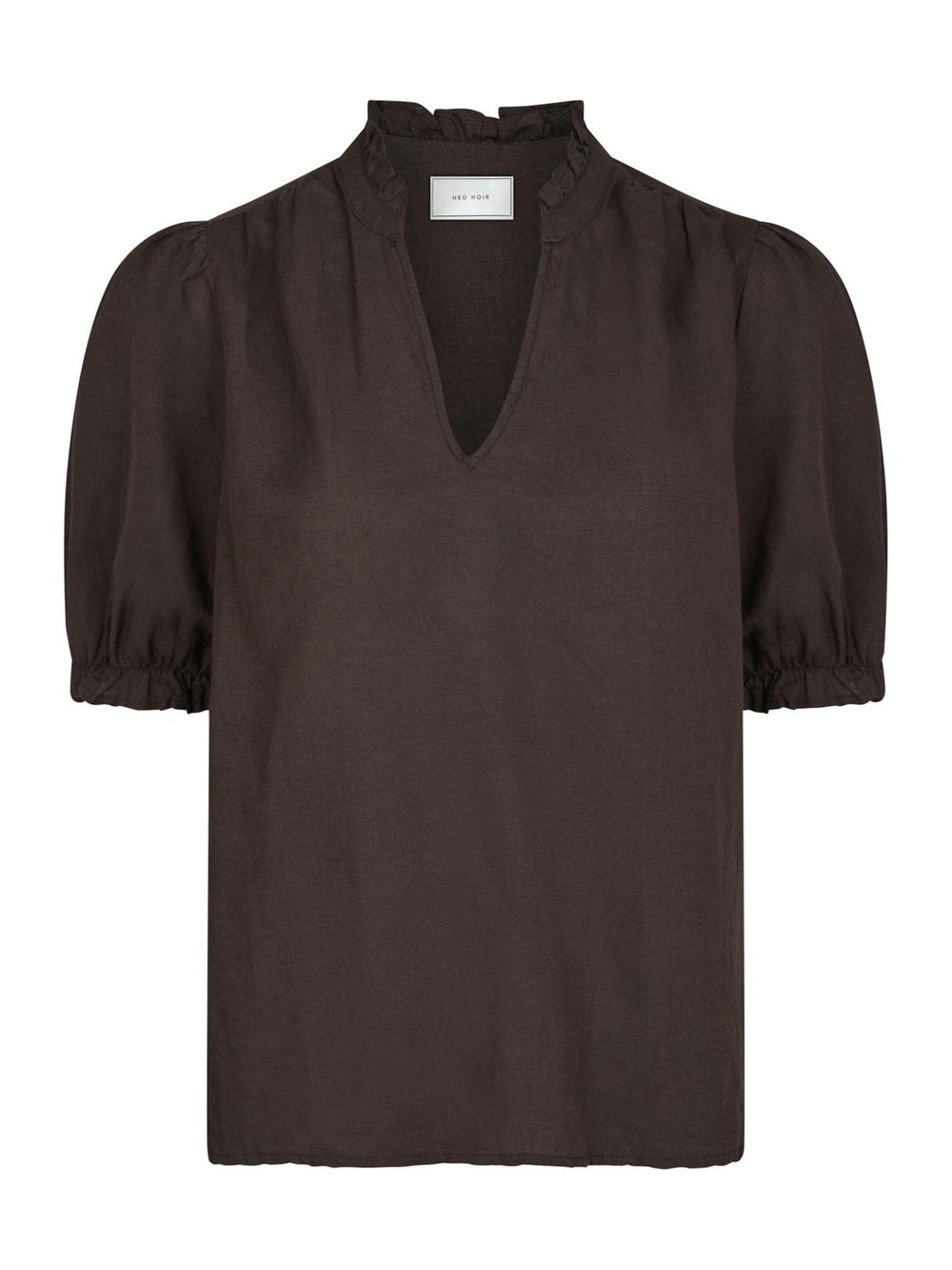 Odesa Linen Blouse Dark Brown | Skjorter og bluser | Smuk