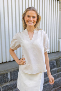 Odesa Linen Blouse Sand