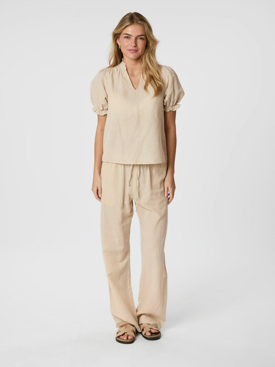 Odesa Linen Blouse Sand