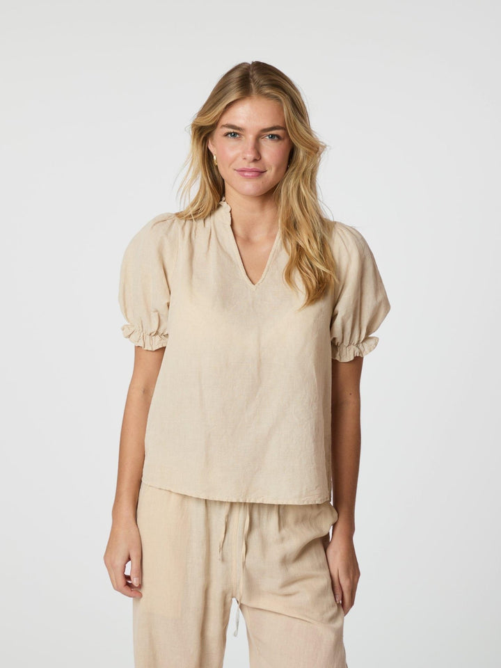 Odesa Linen Blouse Sand