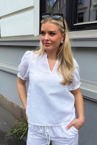 Odesa Linen Blouse White