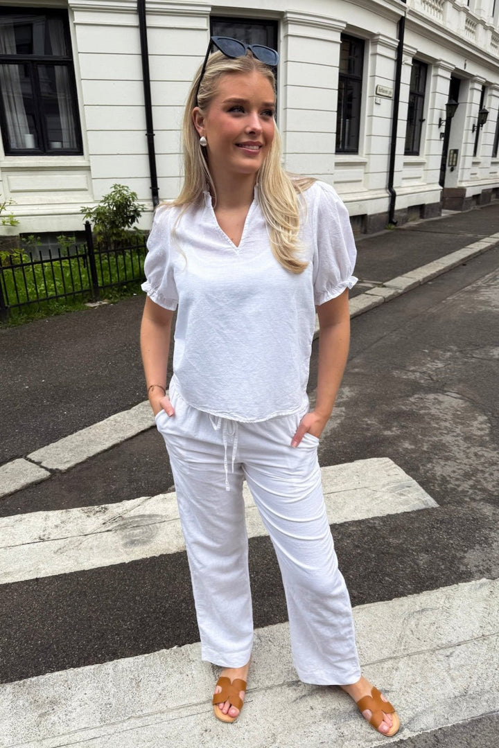 Odesa Linen Blouse White