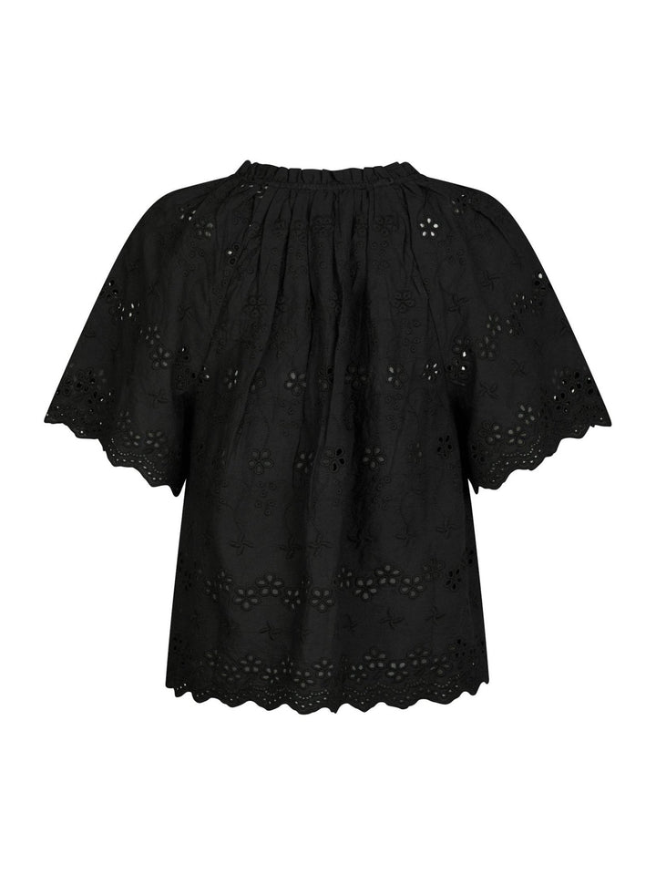 Odet Embroidery Blouse Black | Skjorter og bluser | Smuk - Dameklær på nett