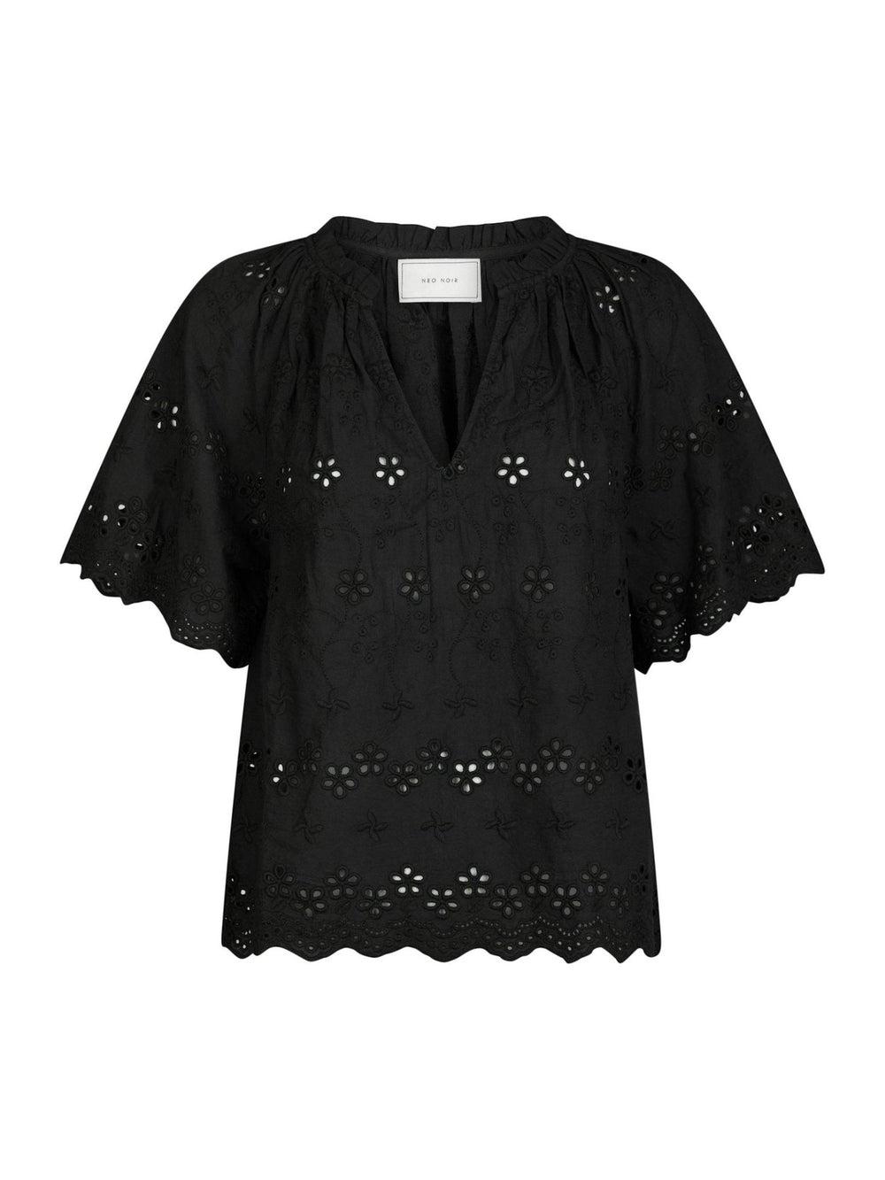 Odet Embroidery Blouse Black | Skjorter og bluser | Smuk - Dameklær på nett