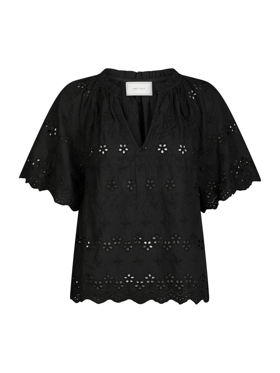 Odet Embroidery Blouse Black | Skjorter og bluser | Smuk - Dameklær på nett