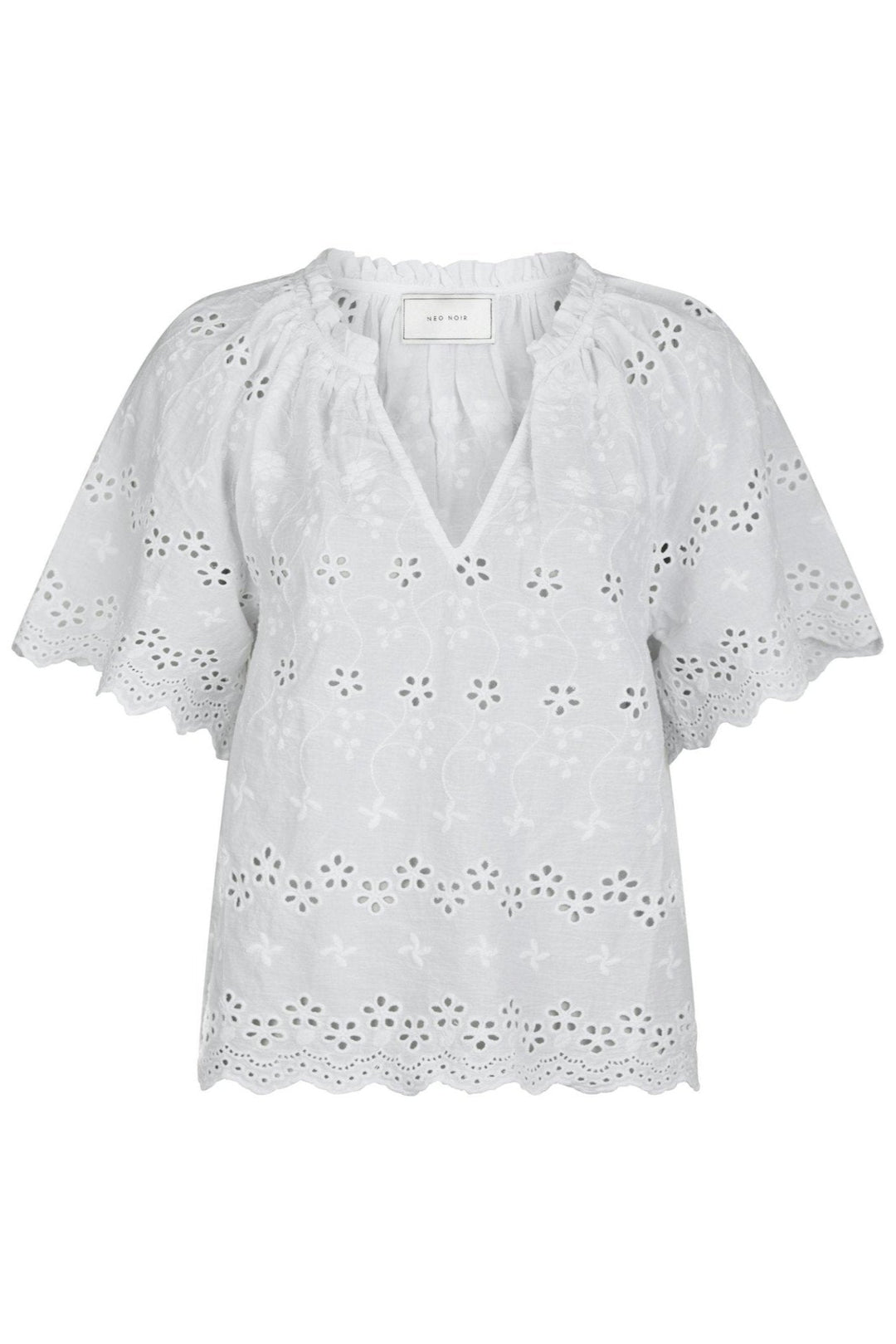 Odet Embroidery Blouse White | Skjorter og bluser | Smuk - Dameklær på nett
