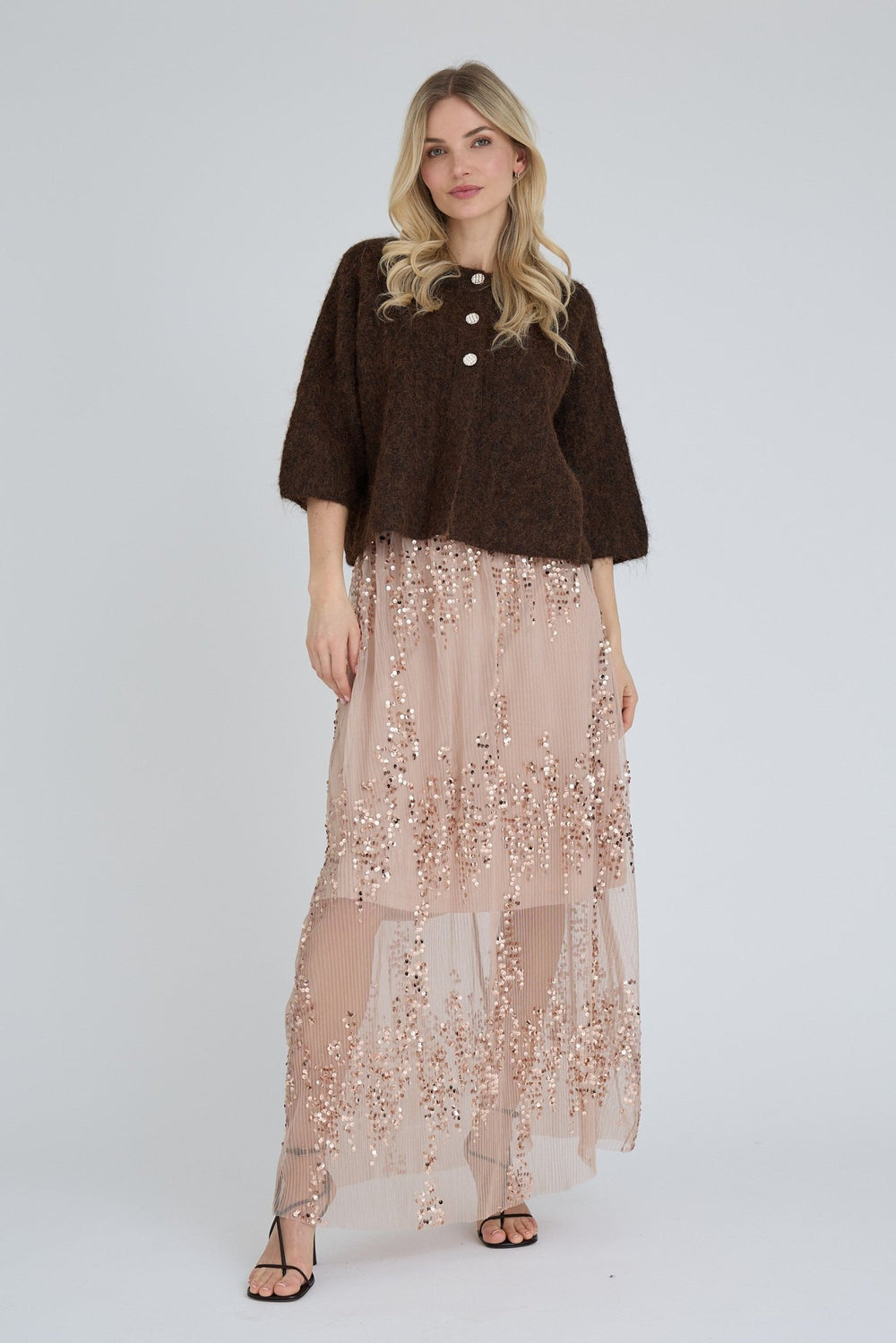 Olivia Knit Cardigan Dark Brown | Genser | Smuk