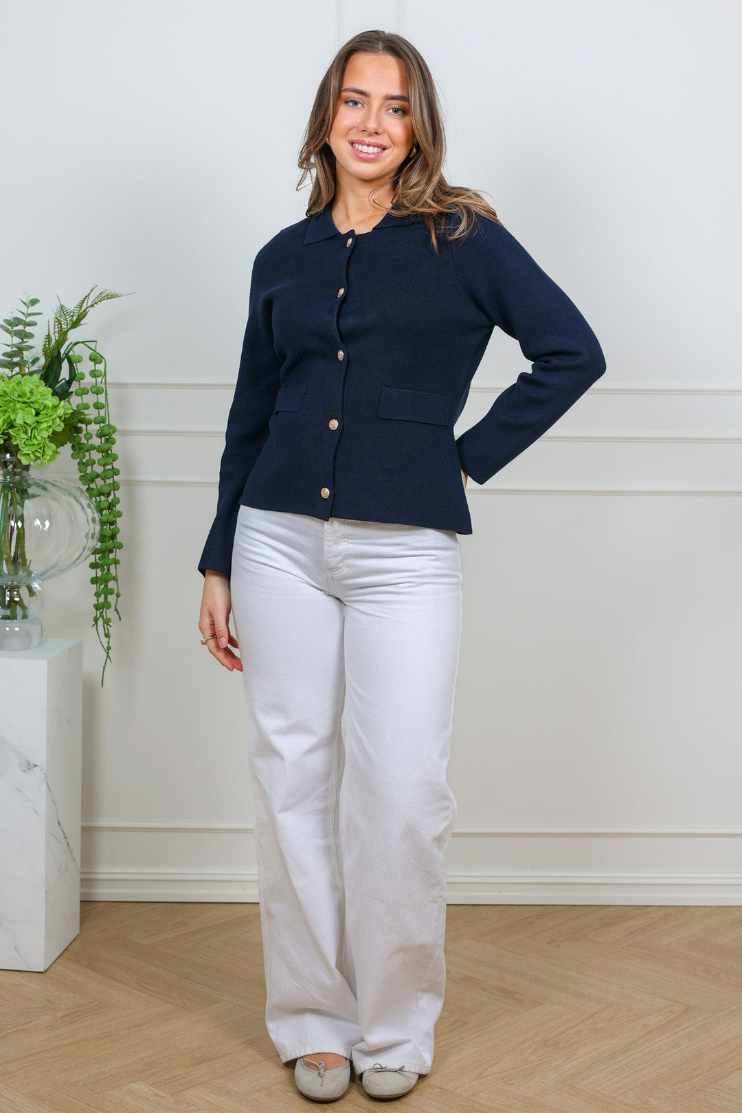 Onassis Cardigan Navy | Genser | Smuk