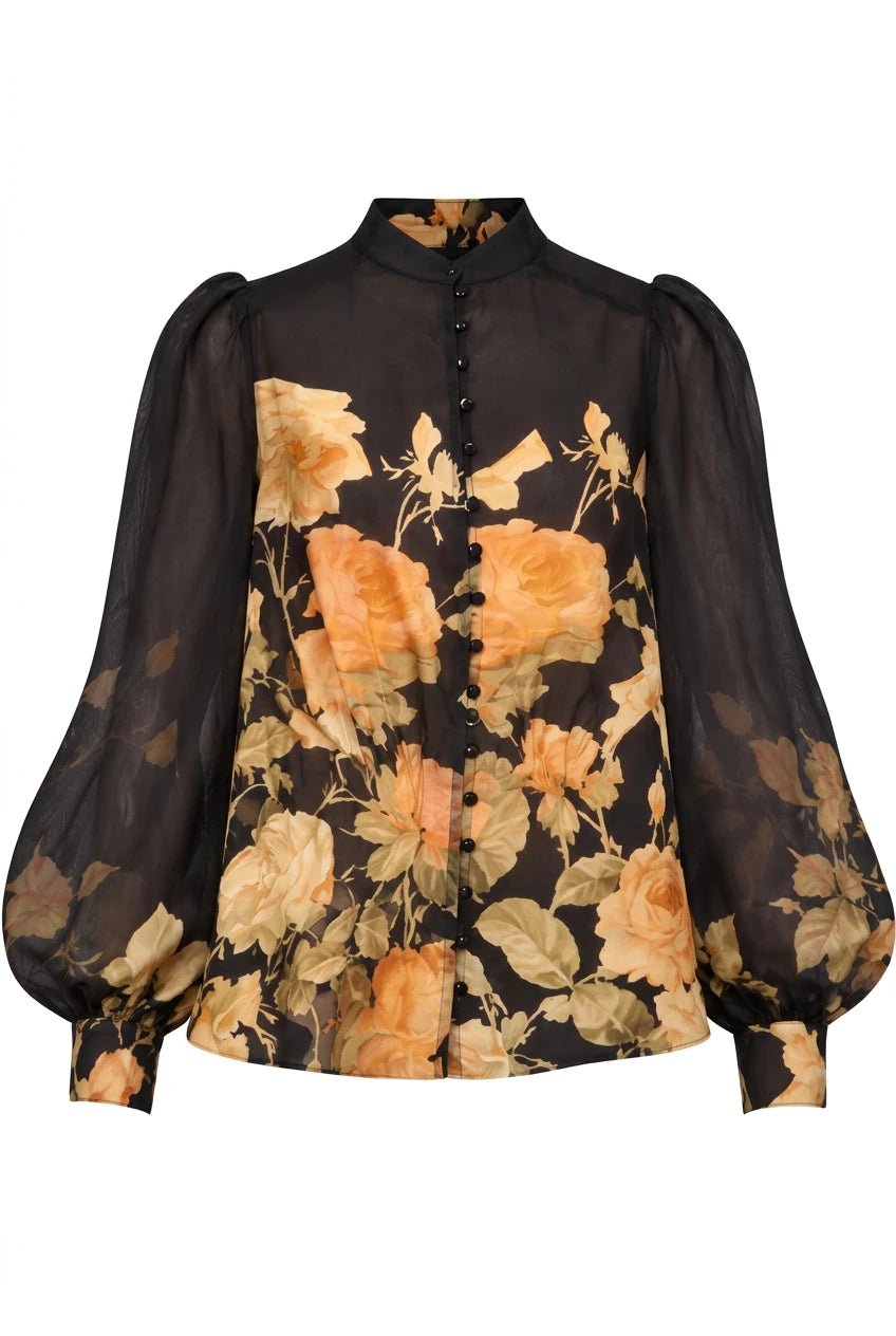 Organza Blouse Midnight Field | Skjorter og bluser | Smuk