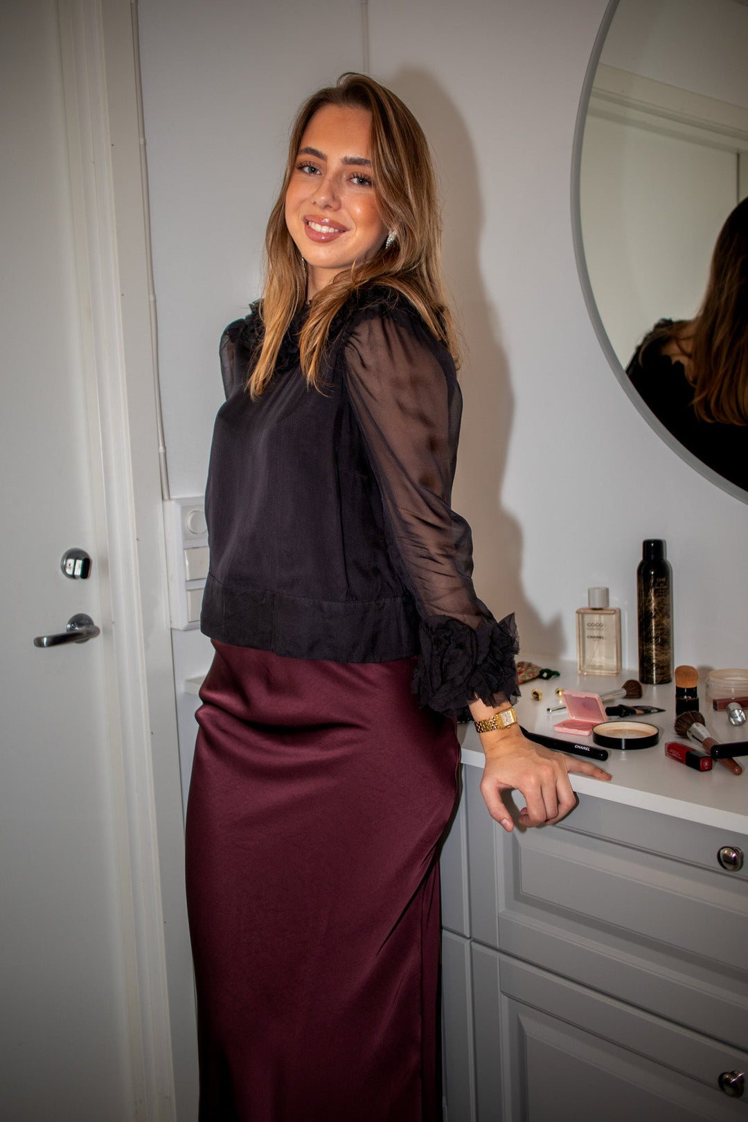 Organza Frilly Top Black | Topper | Smuk - Dameklær på nett