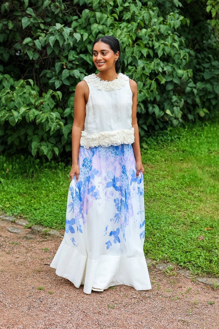 Organza Frilly Top Vintage White | Skjorter og bluser | Smuk - Dameklær på nett