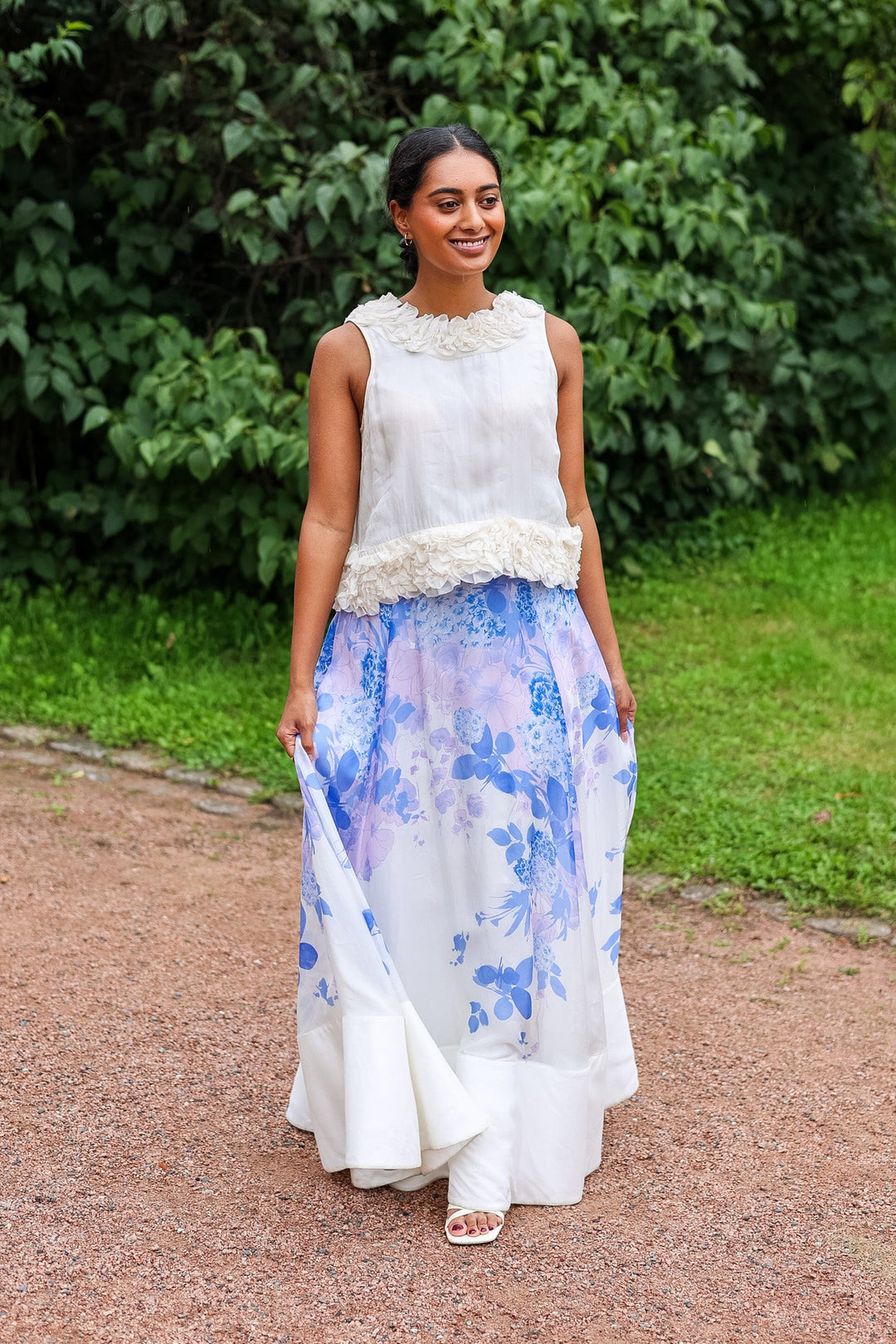 Organza Frilly Top Vintage White | Skjorter og bluser | Smuk - Dameklær på nett