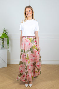 Organza Maxi Skirt Rosette