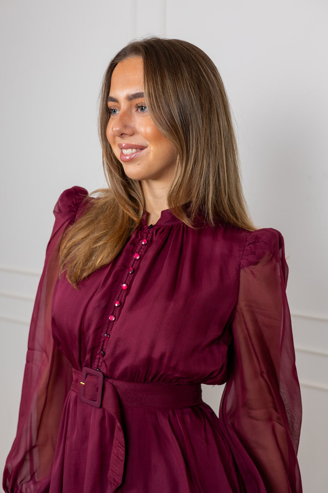 Organza Mini Dress Burgundy | Kjoler | Smuk - Dameklær på nett