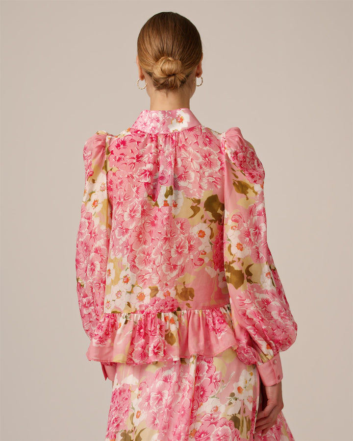 Organza Shirt Cherry Blossom | Skjorter og bluser | Smuk - Dameklær på nett