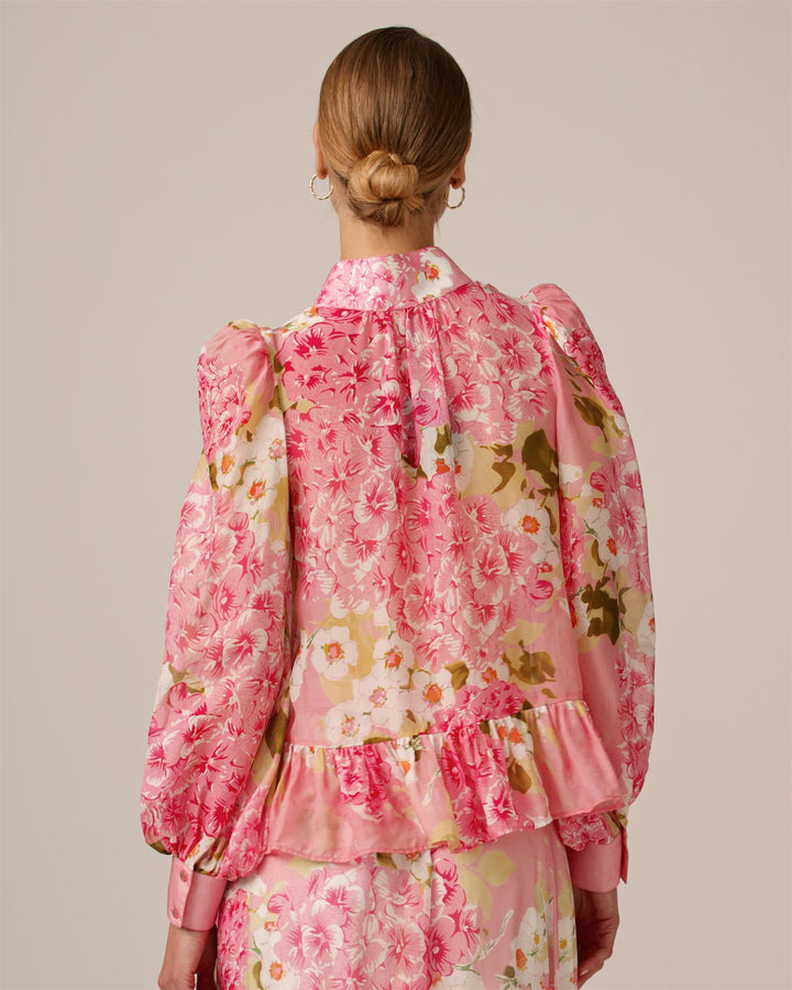 Organza Shirt Cherry Blossom | Skjorter og bluser | Smuk - Dameklær på nett