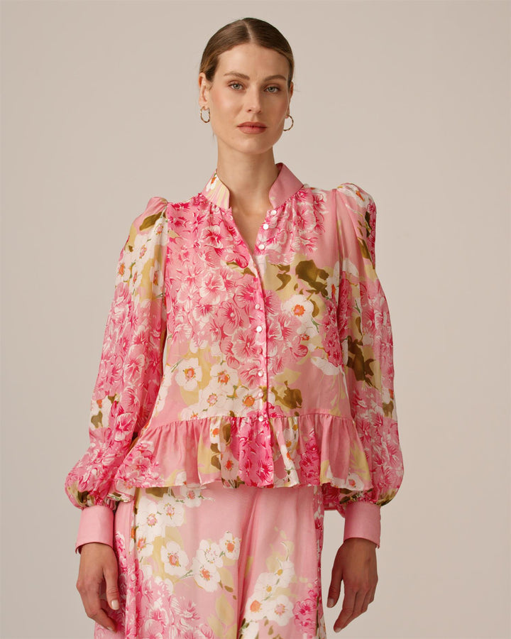 Organza Shirt Cherry Blossom | Skjorter og bluser | Smuk - Dameklær på nett