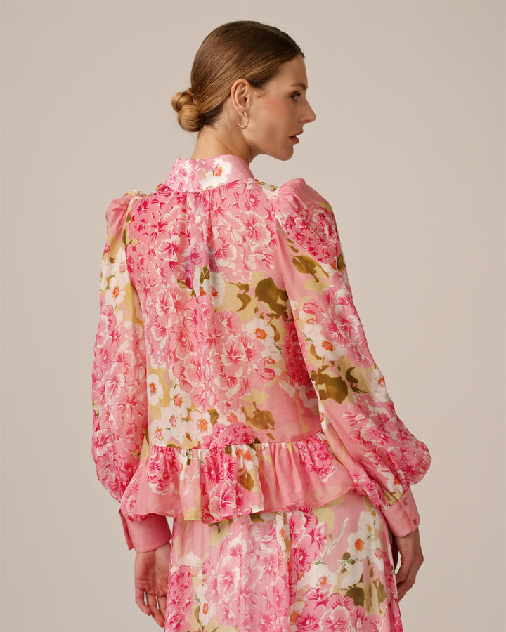 Organza Shirt Cherry Blossom | Skjorter og bluser | Smuk - Dameklær på nett