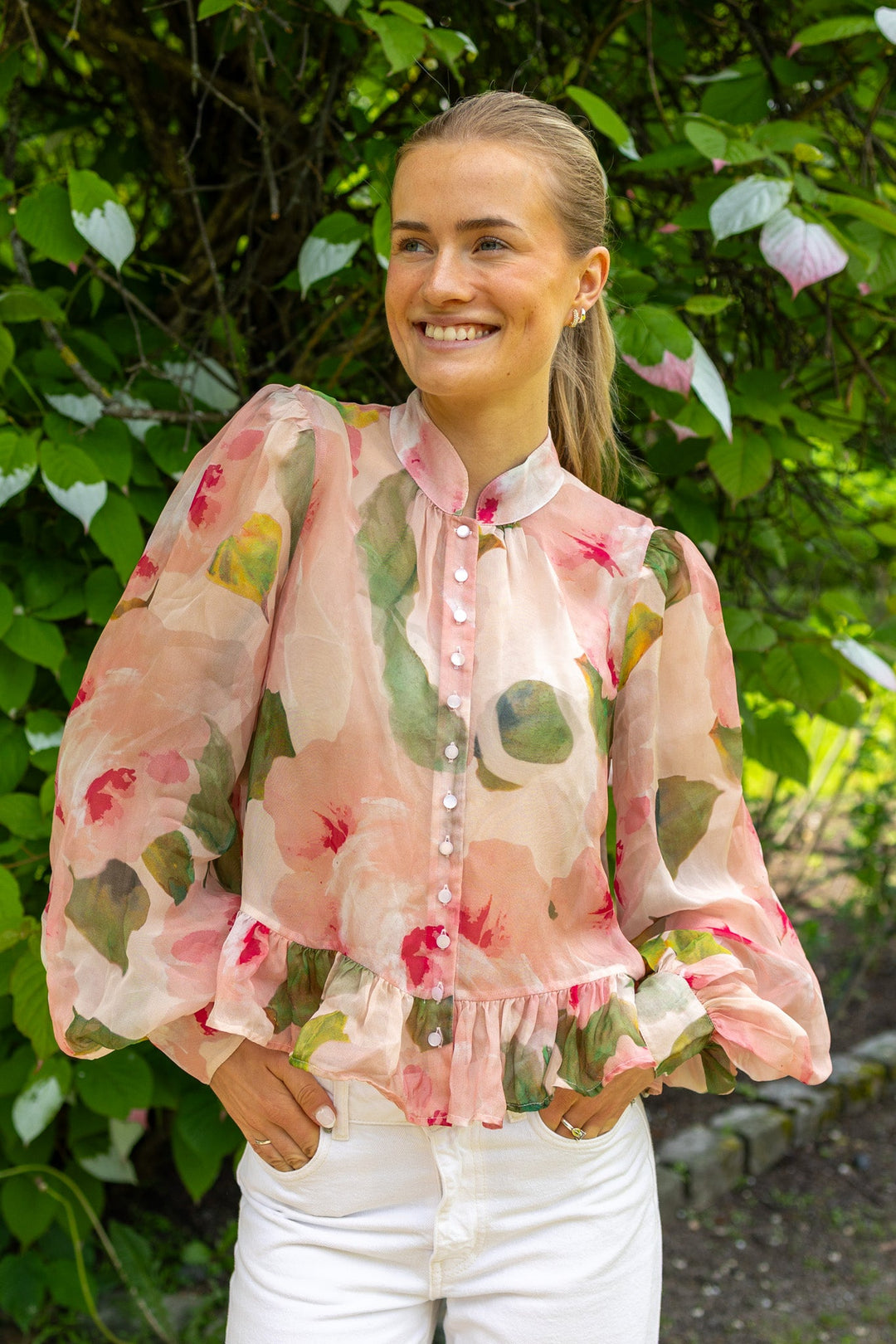 Organza Shirt Rosette | Skjorter og bluser | Smuk