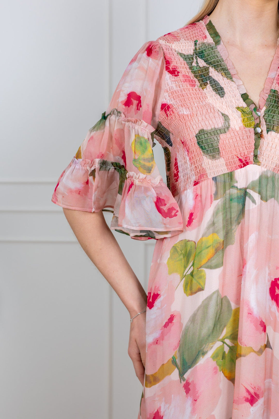 Organza Smocking Dress Rosette | Kjoler | Smuk