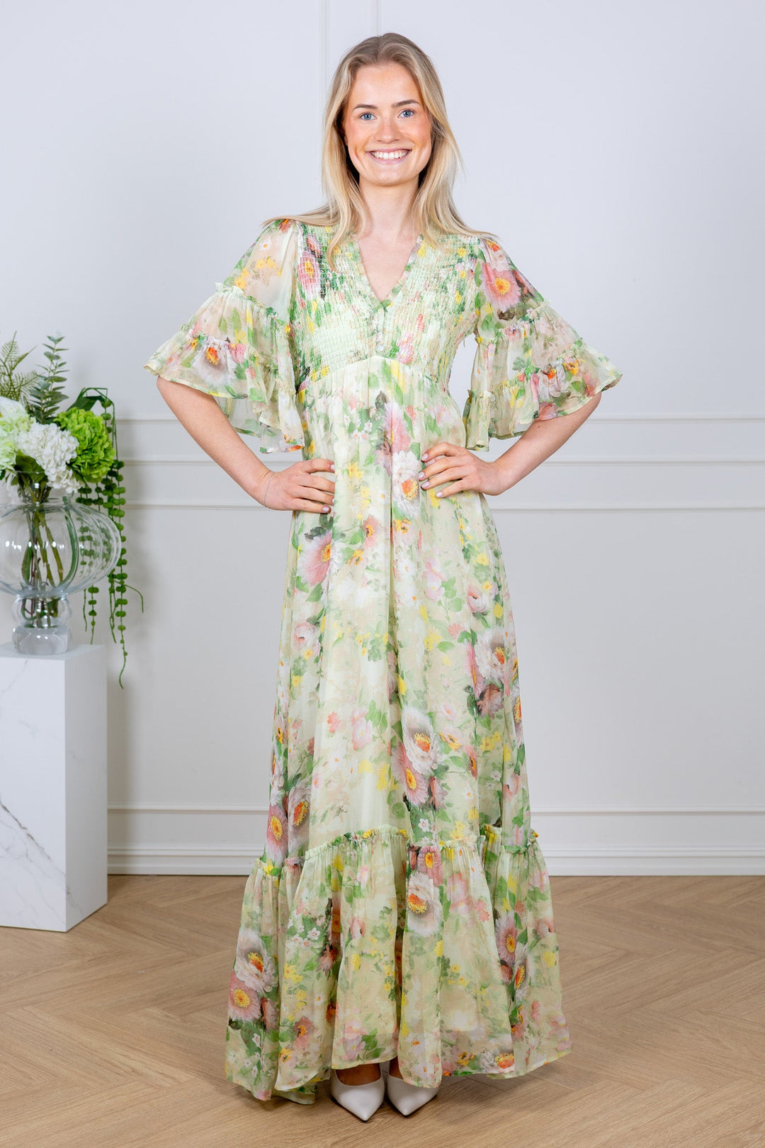 Organza Smocking Dress Watercolour Dreams | Kjoler | Smuk