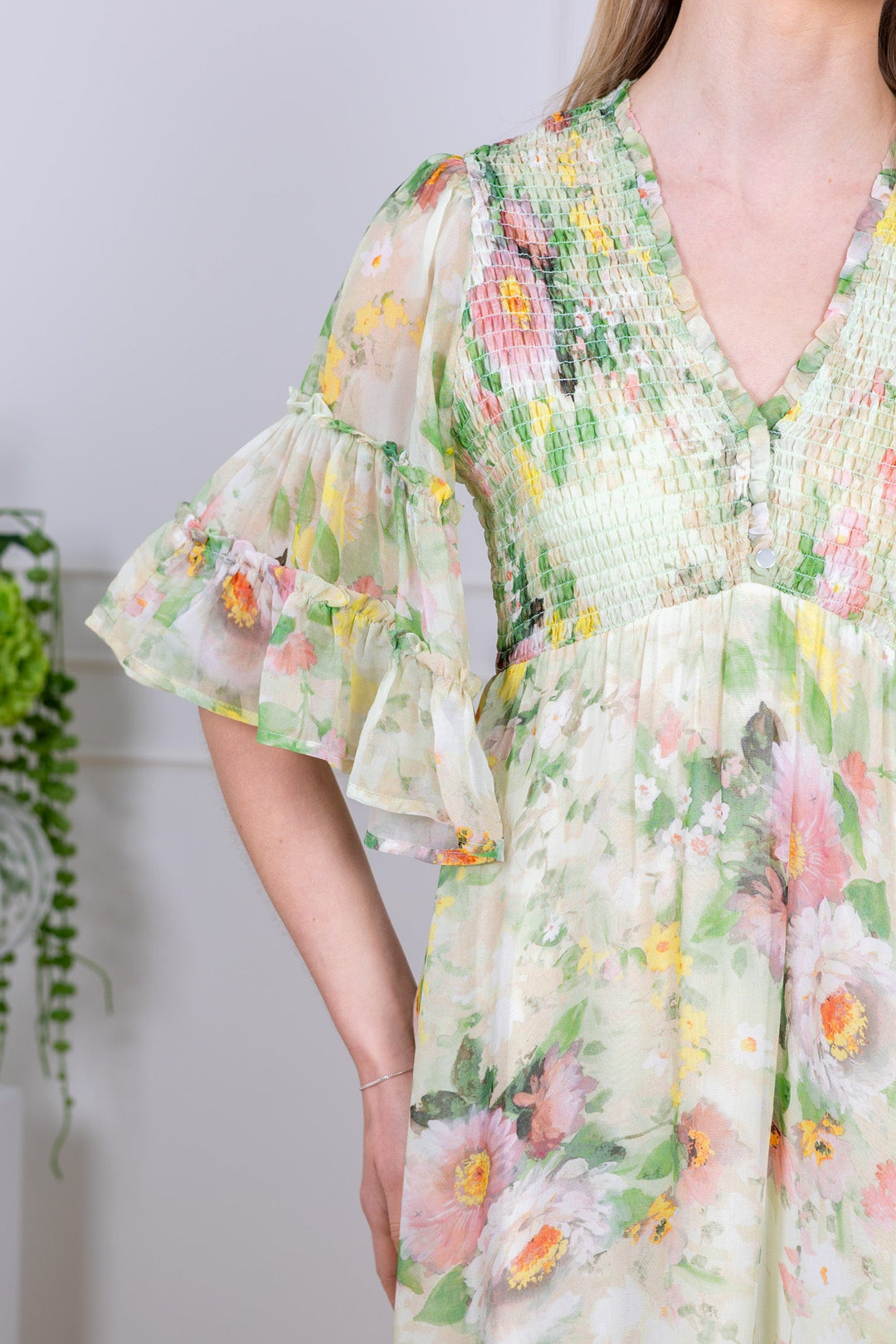 Organza Smocking Dress Watercolour Dreams | Kjoler | Smuk