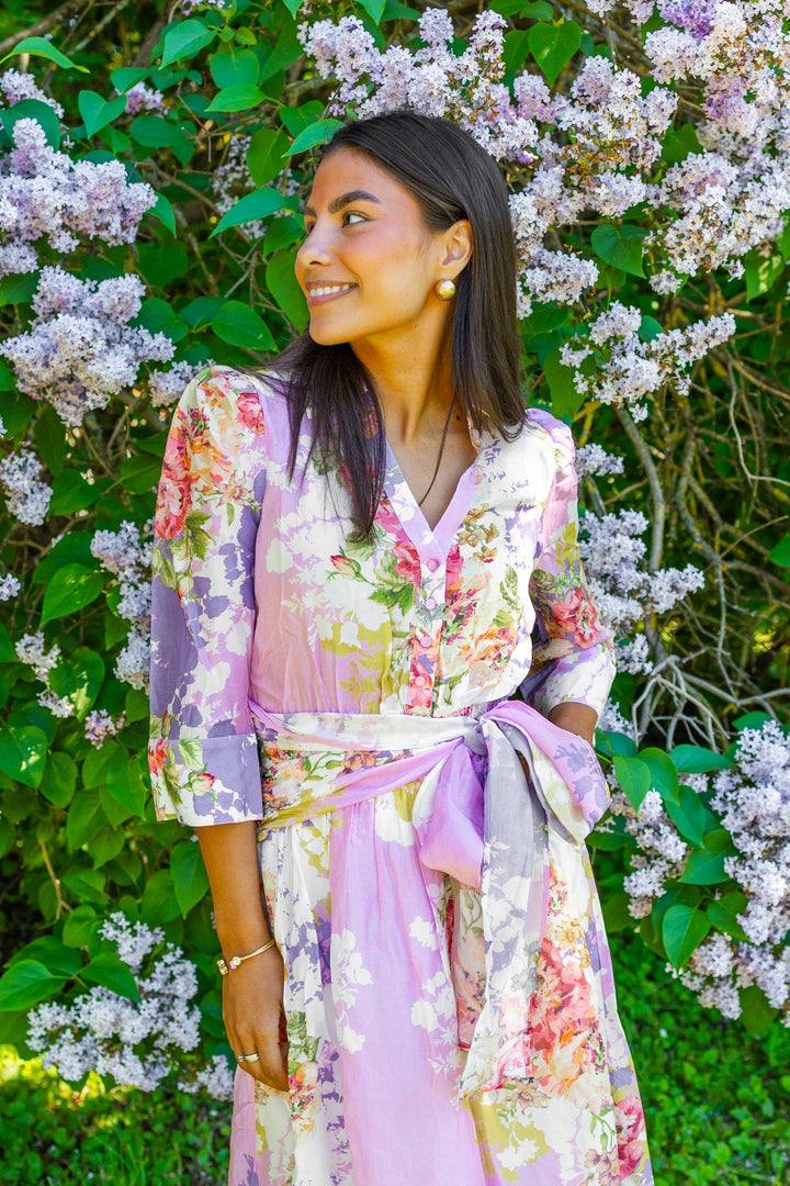 Organza Tieband Dress Purple Meadow | Kjoler | Smuk