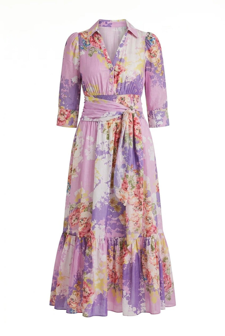 Organza Tieband Dress Purple Meadow | Kjoler | Smuk