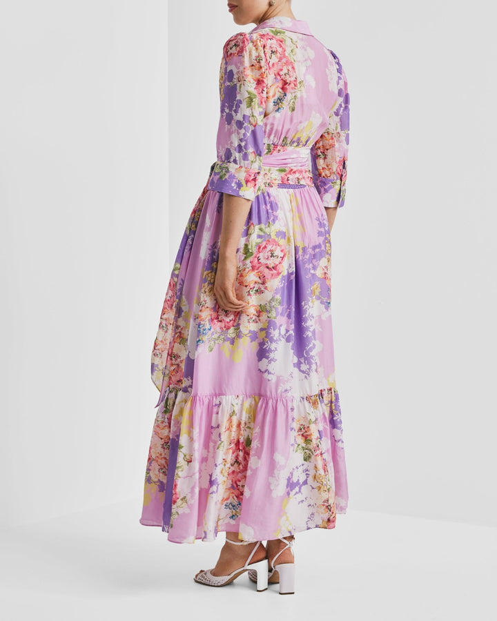 Organza Tieband Dress Purple Meadow | Kjoler | Smuk