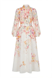 Osley Dress Fuchia Flower