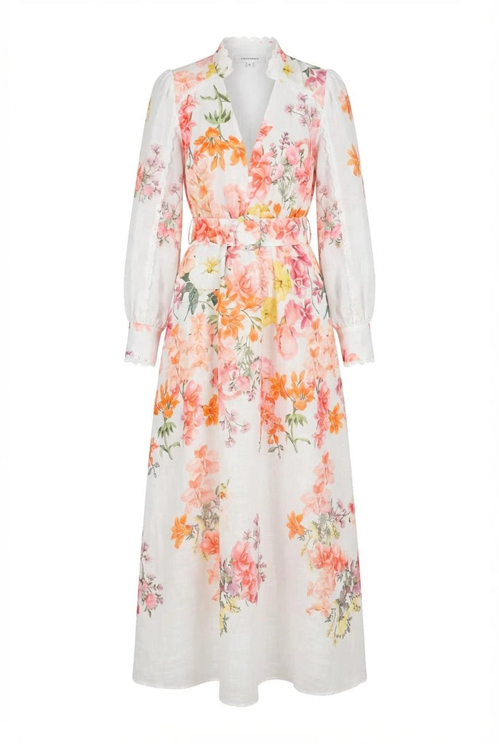 Osley Dress White Flower | Kjoler | Smuk