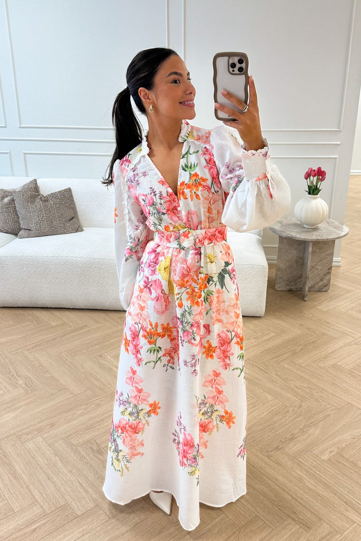 Osley Dress White Flower | Kjoler | Smuk