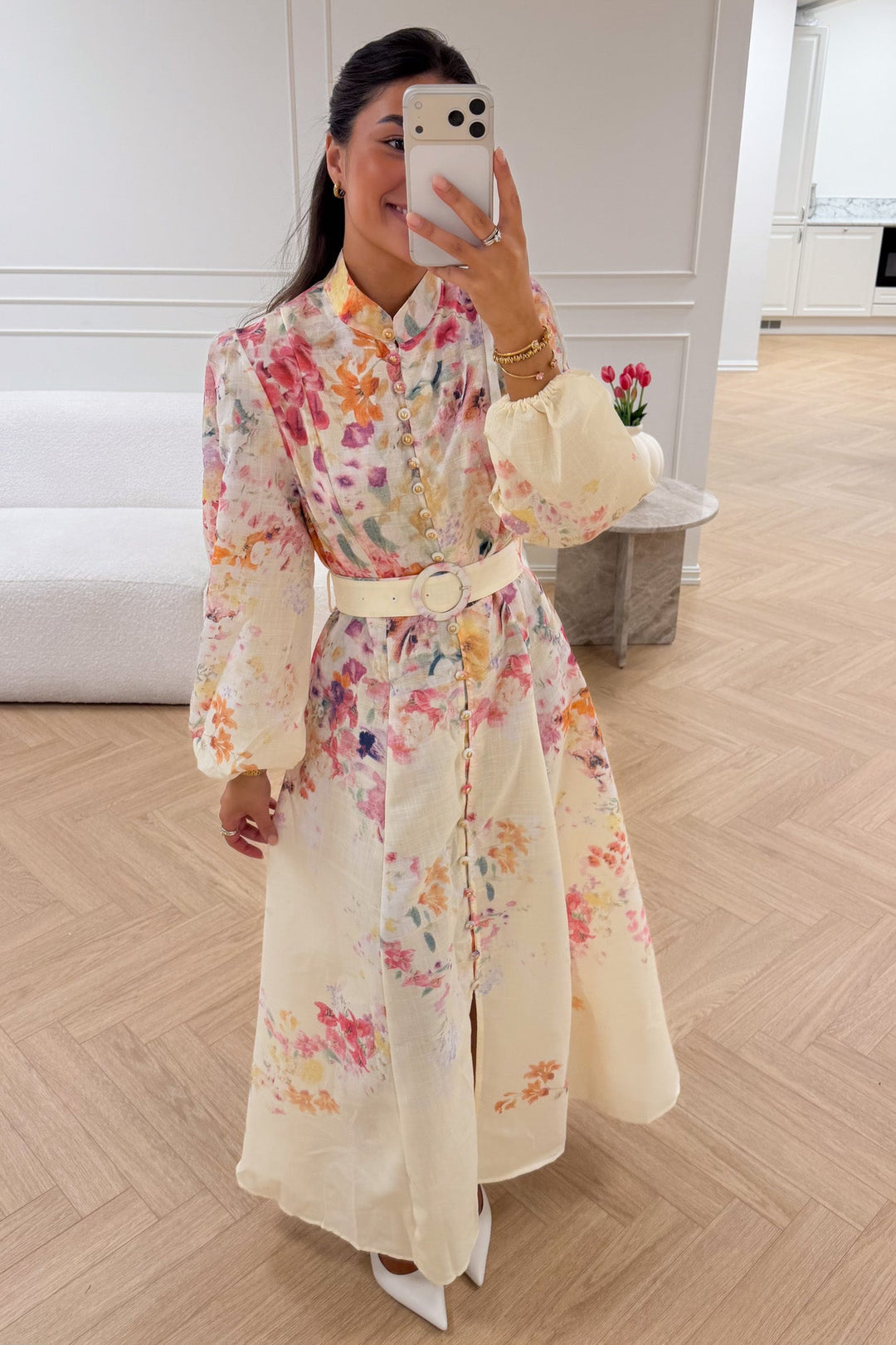 Osley Dress Yellow Flower | Kjoler | Smuk