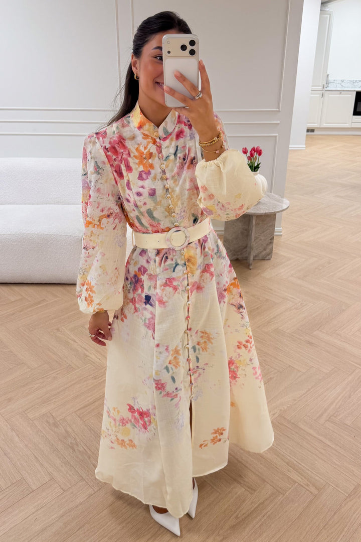 Osley Dress Yellow Flower | Kjoler | Smuk