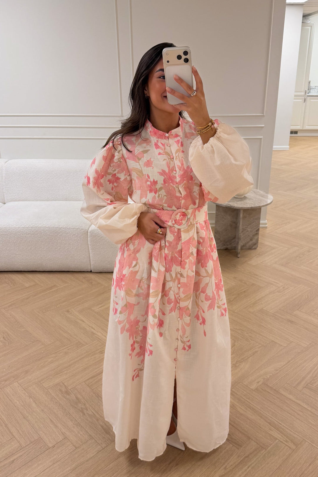 Osley Midi Dress White Rose | Kjoler | Smuk