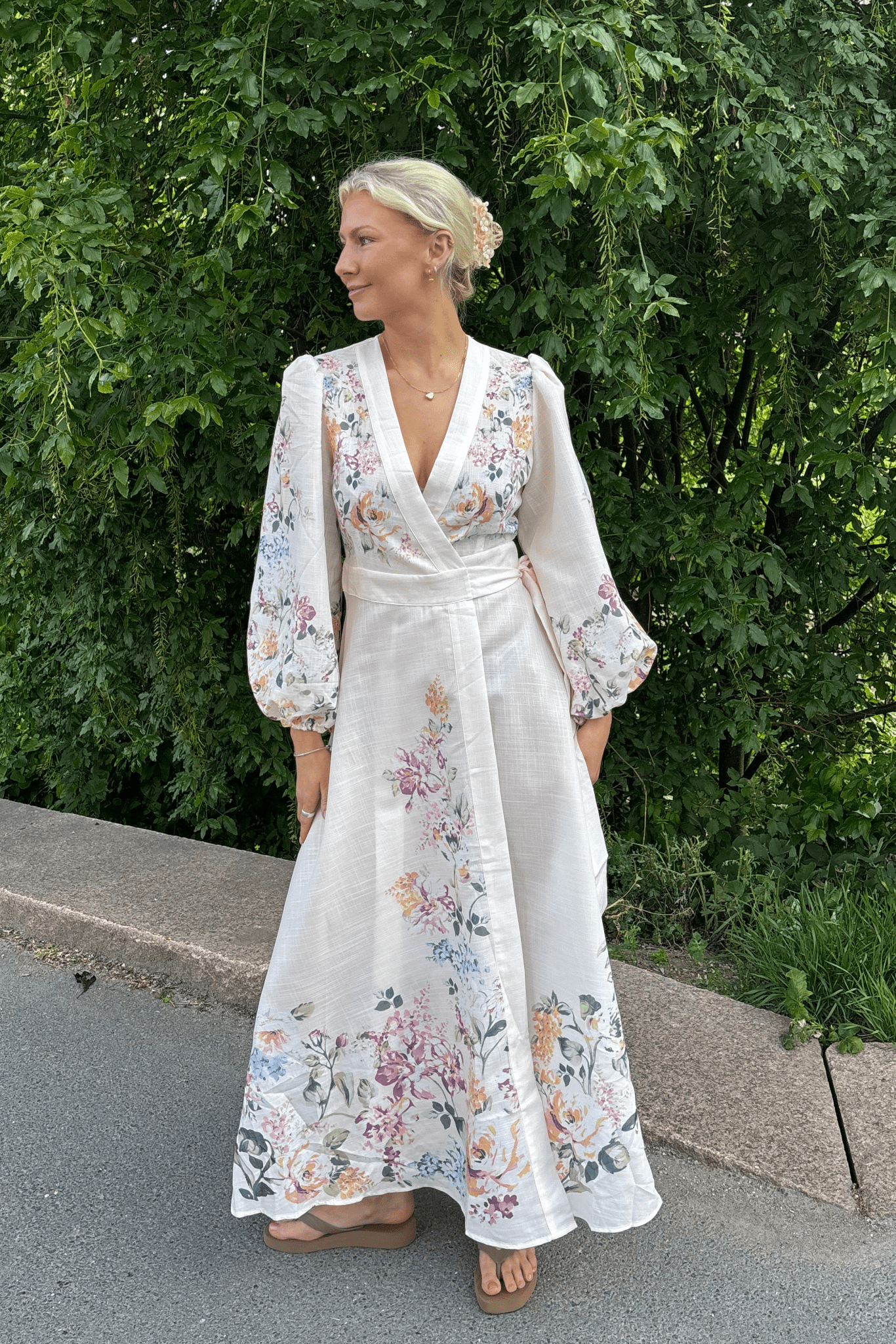 From Paris With Love - Osley Midi Wrap Dress Rose - Smuk