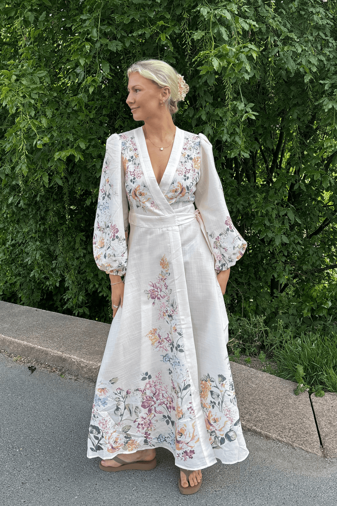 Osley Midi Wrap Dress Rose | Kjoler | Smuk